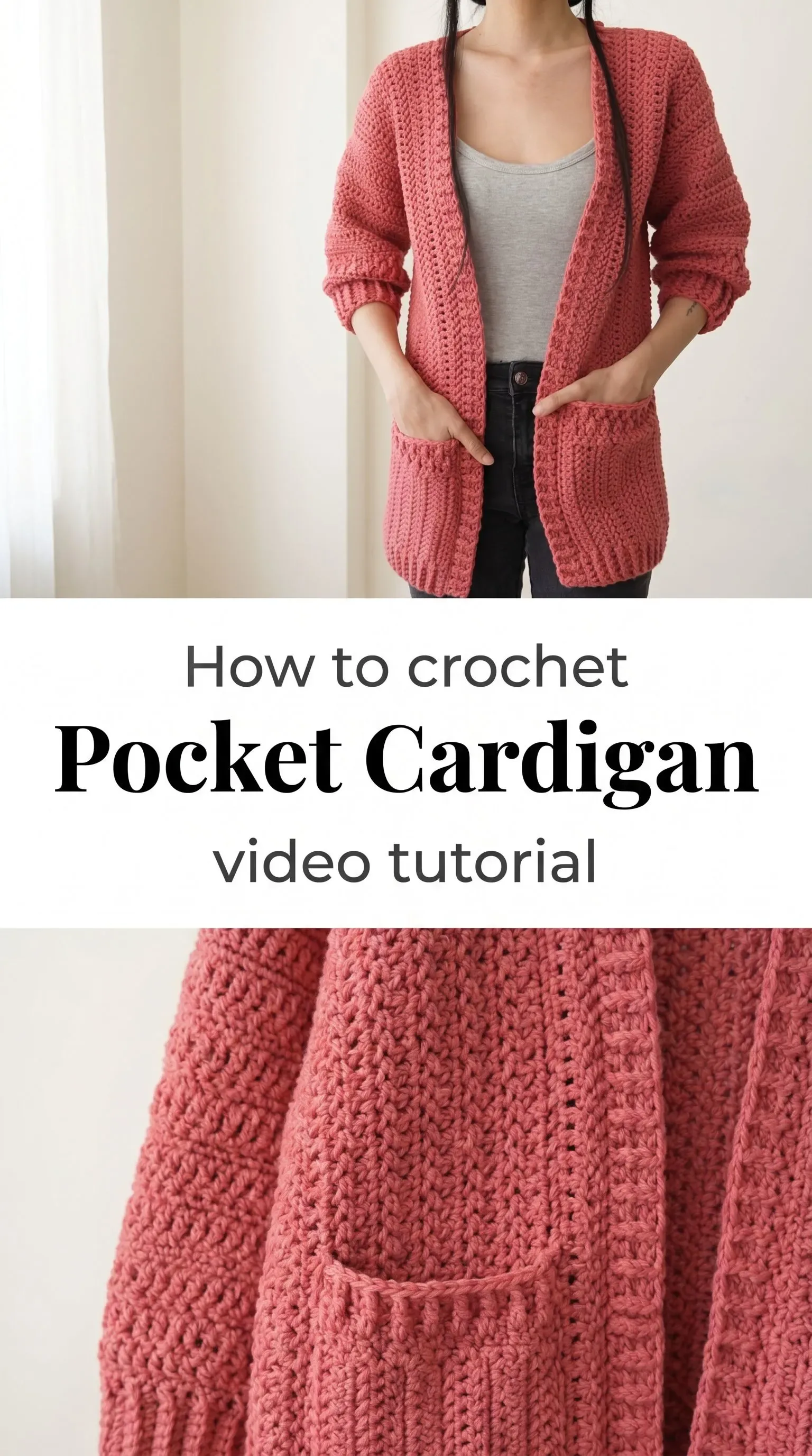 Crochet Pocket Cardigan: A Chic and Timeless Wrap