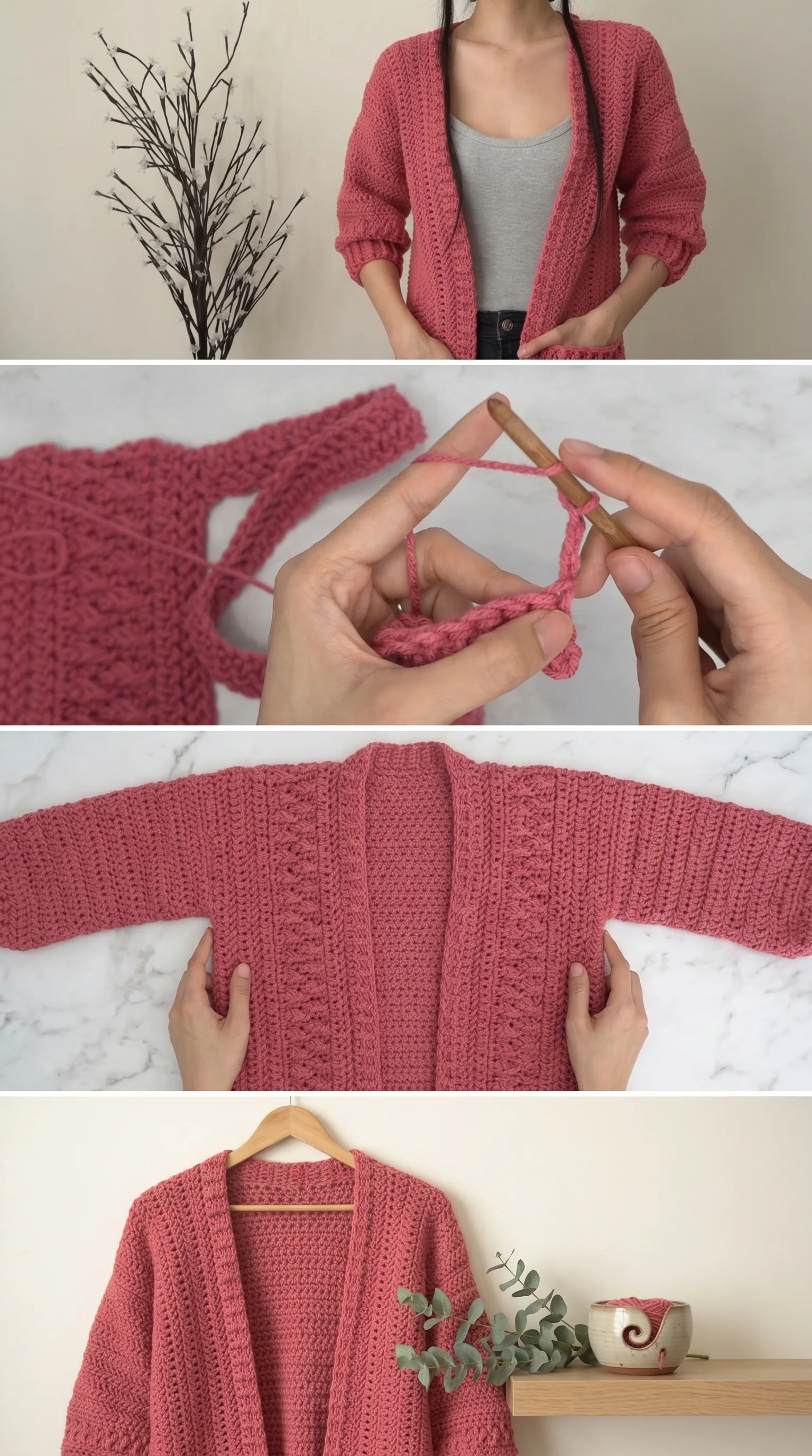 Crochet Pocket Cardigan: A Chic and Timeless Wrap pattern