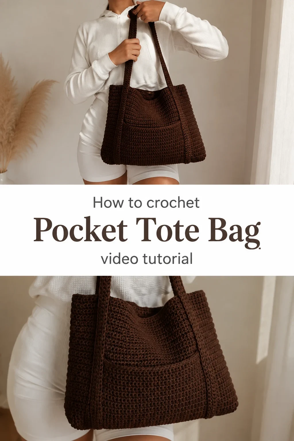 Crochet Pocket Tote Bag: A Chic Everyday Essential