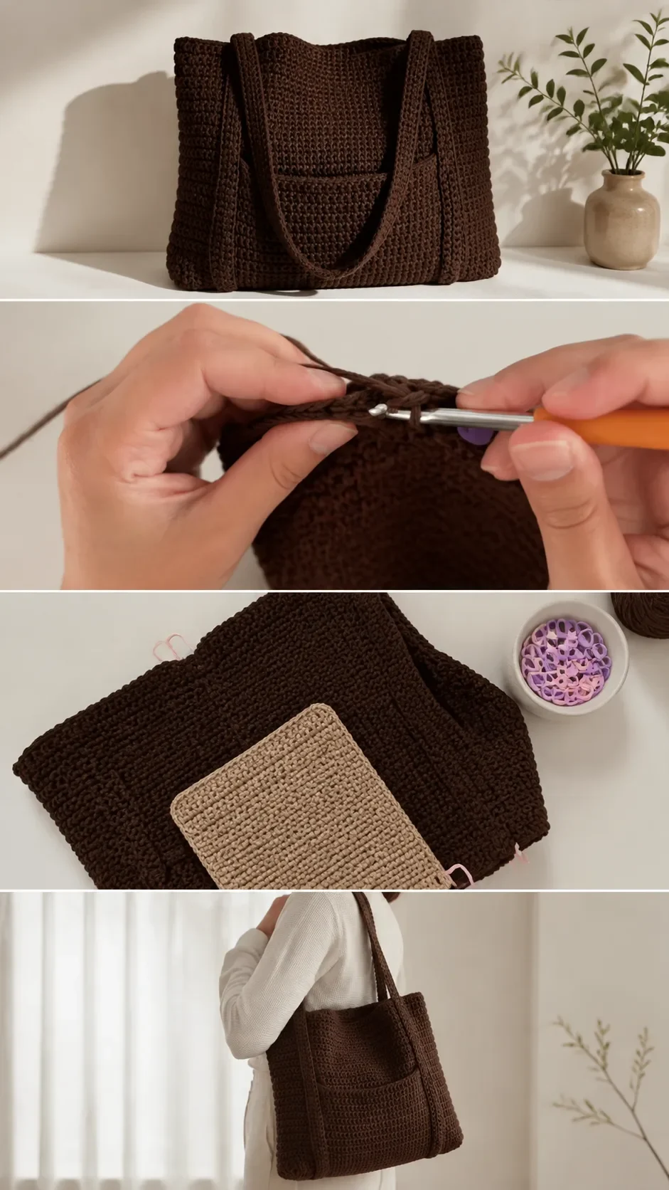 Crochet Pocket Tote Bag: A Chic Everyday Essential pattern