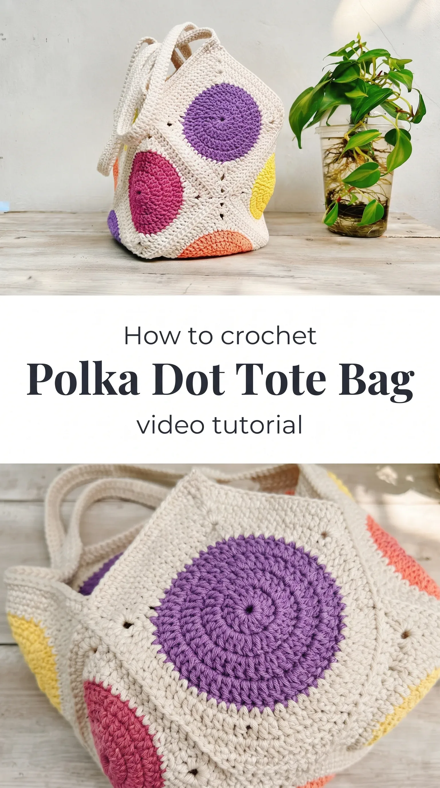 Crochet Polka Dot Tote: A Vibrant Everyday Bag