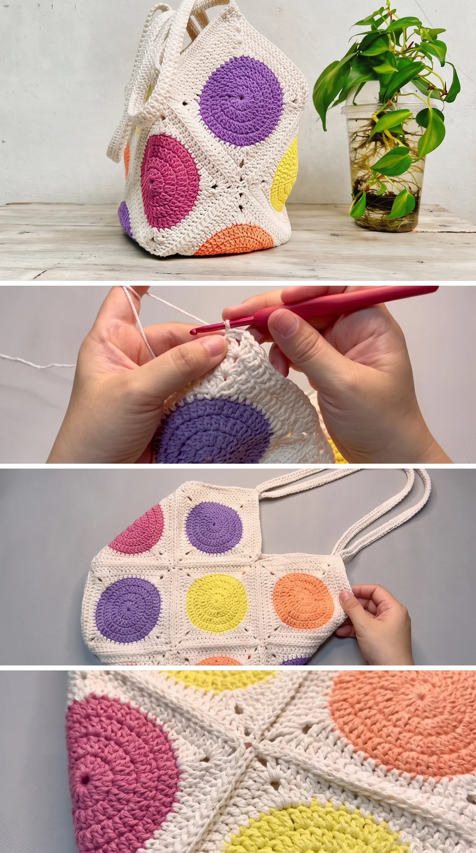 Crochet Polka Dot Tote: A Vibrant Everyday Bag pattern