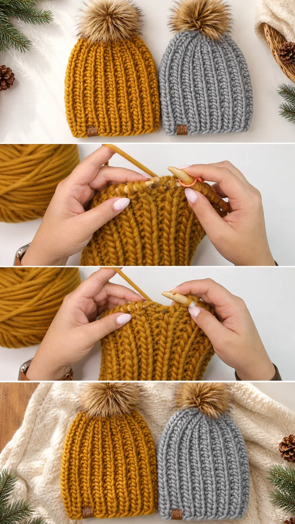 Crochet Pom Pom Beanie: A Chic Winter Essential pattern