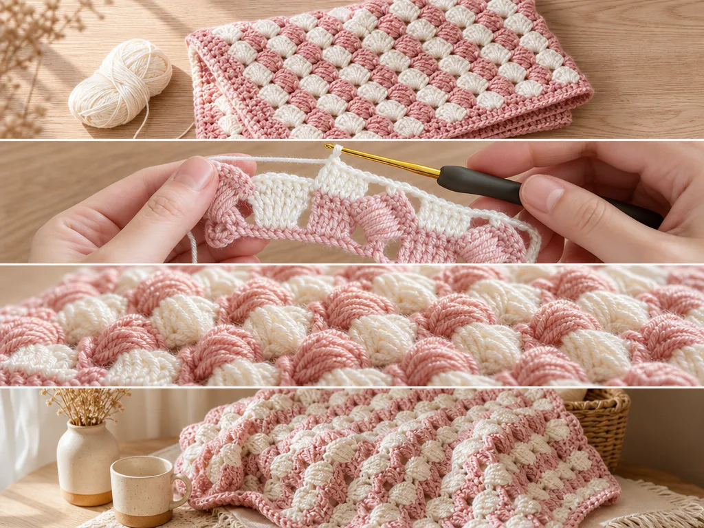 Crochet Puff Stitch Blanket: A Soft and Timeless Treasure pattern