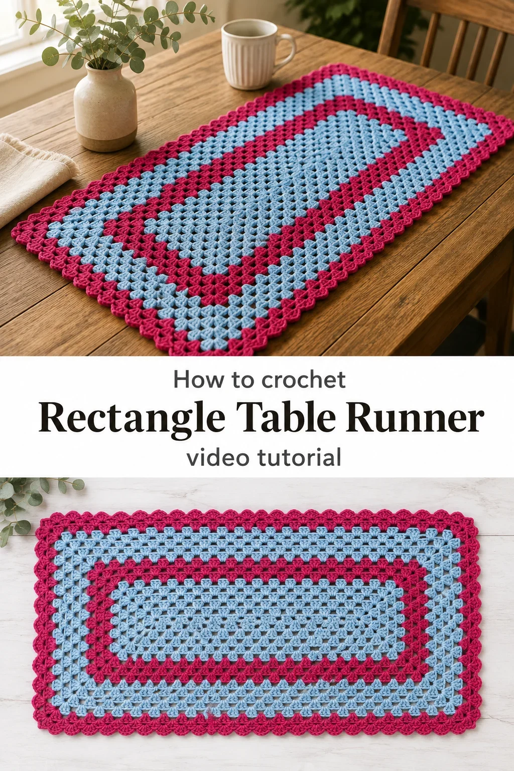 Crochet Rectangle Table Runner: A Chic Handmade Accent