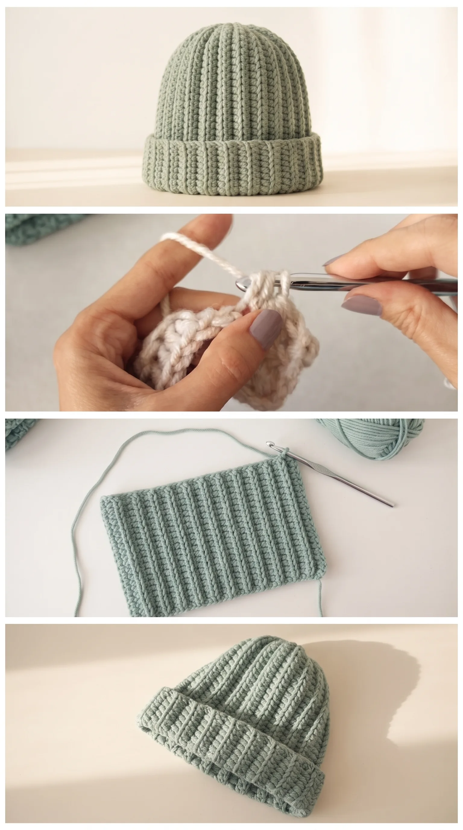 Crochet Ribbed Beanie: A Cozy Winter Essential pattern