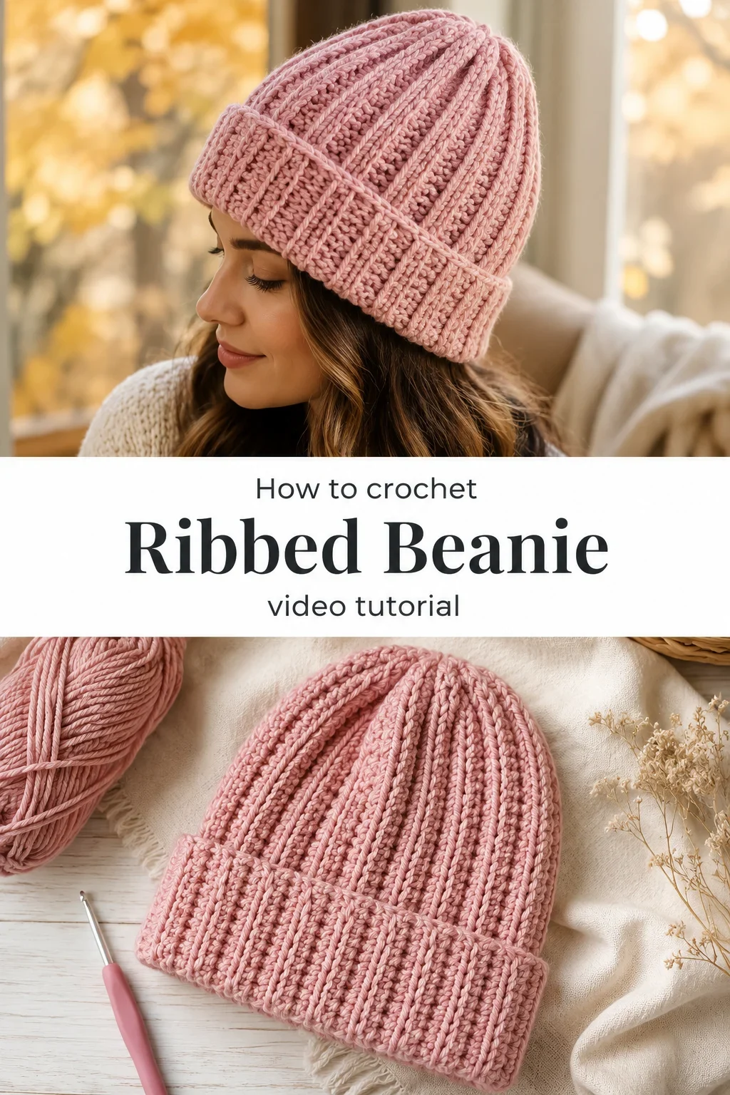 Crochet Ribbed Beanie: A Warm and Timeless Classic