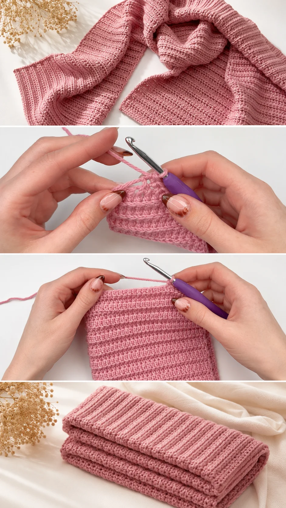 Crochet Ribbed Scarf: A Warm and Timeless Accessory pattern