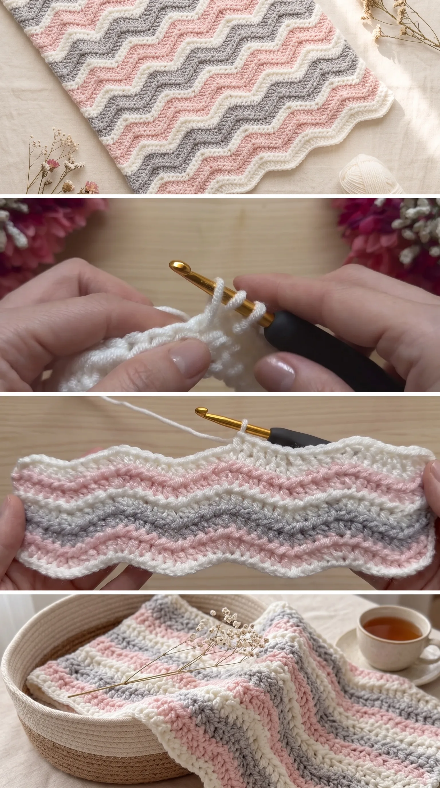 Crochet Ripple Blanket: A Soft and Timeless Treasure pattern