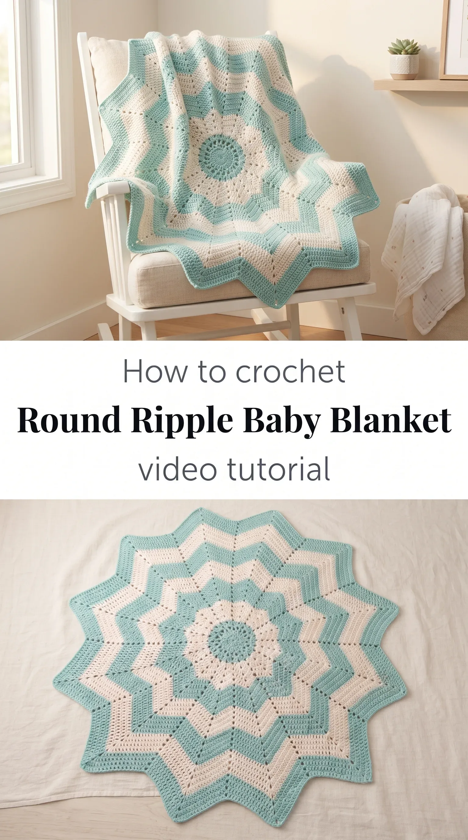 Crochet Round Ripple Baby Blanket: A Timeless Sunburst Treasure