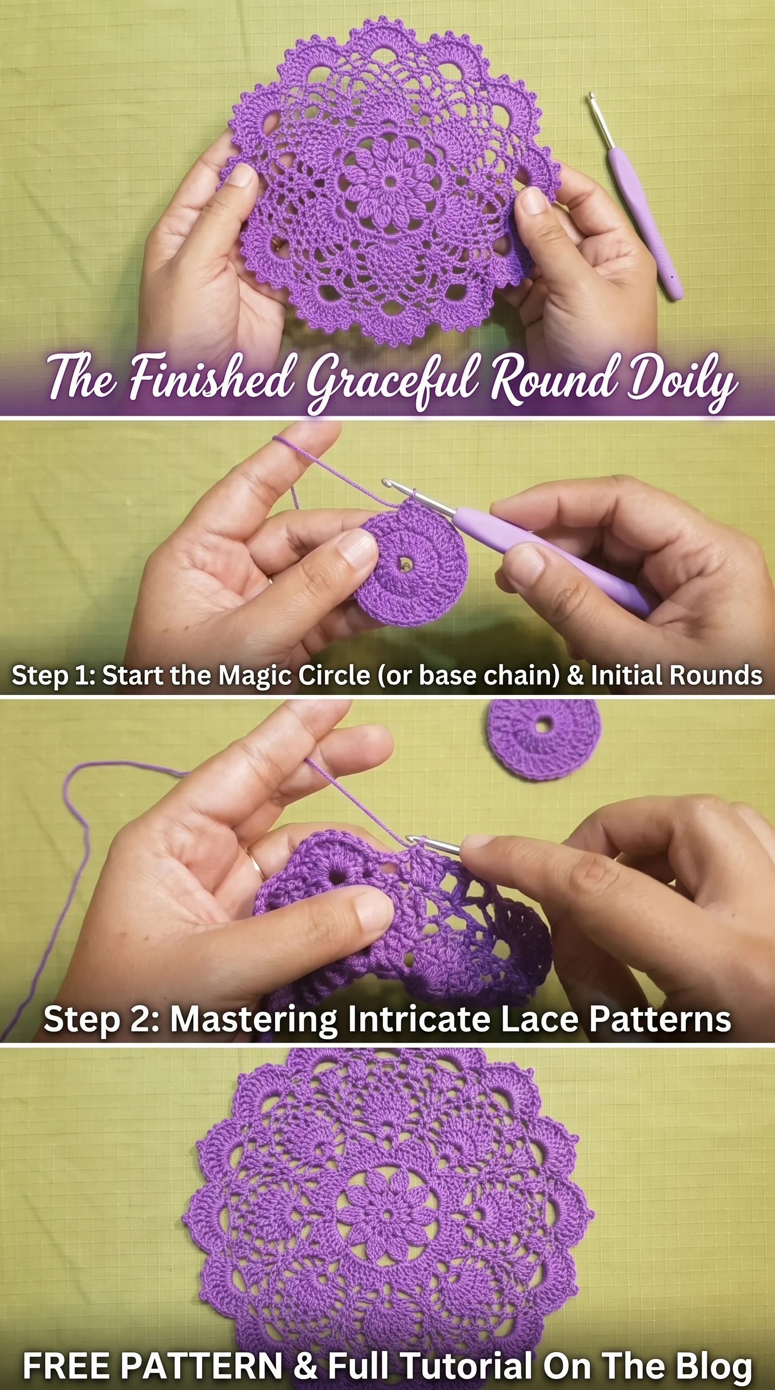 Crochet Round Table Doily: A Timeless Decorative Accent pattern