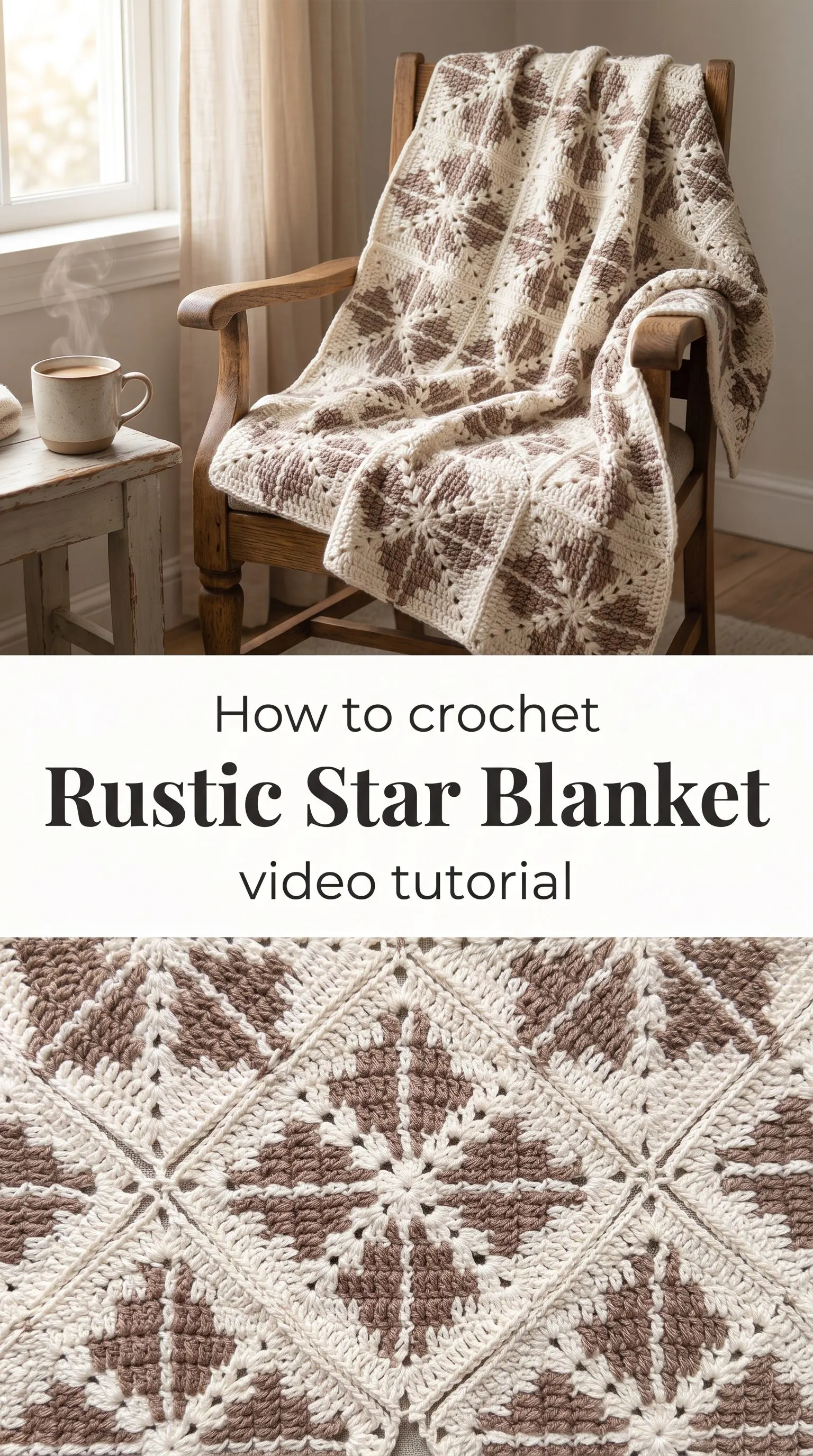 Crochet Rustic Star Blanket: A Timeless Cozy Essential