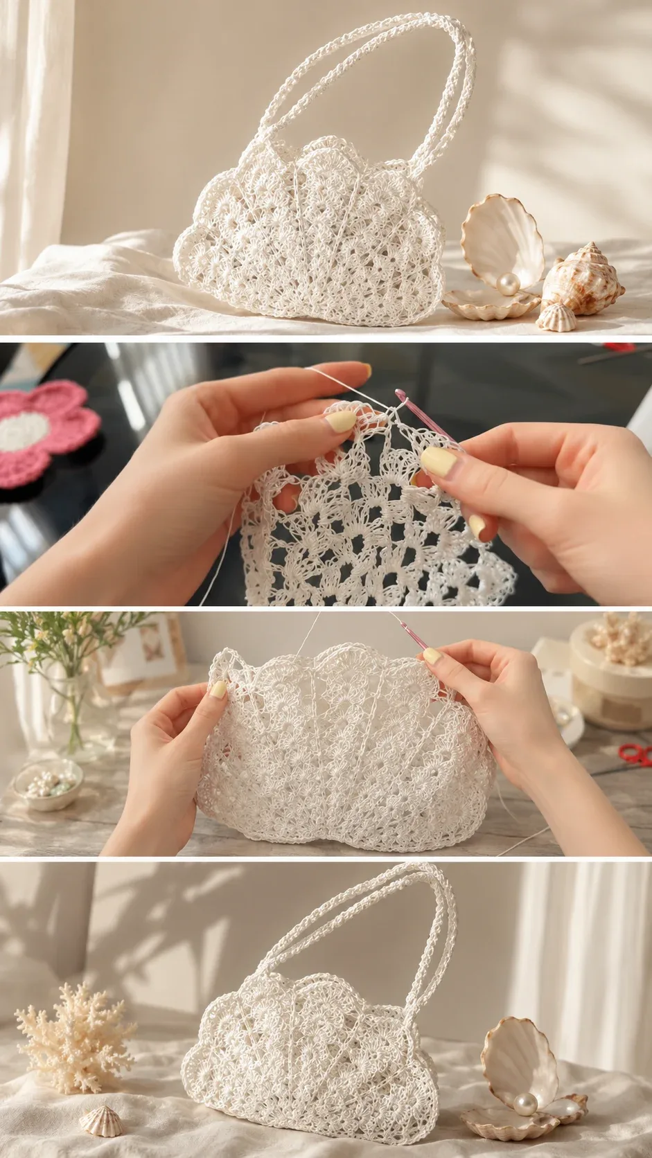 Crochet Seashell Bag: A Breezy Coastal Treasure pattern