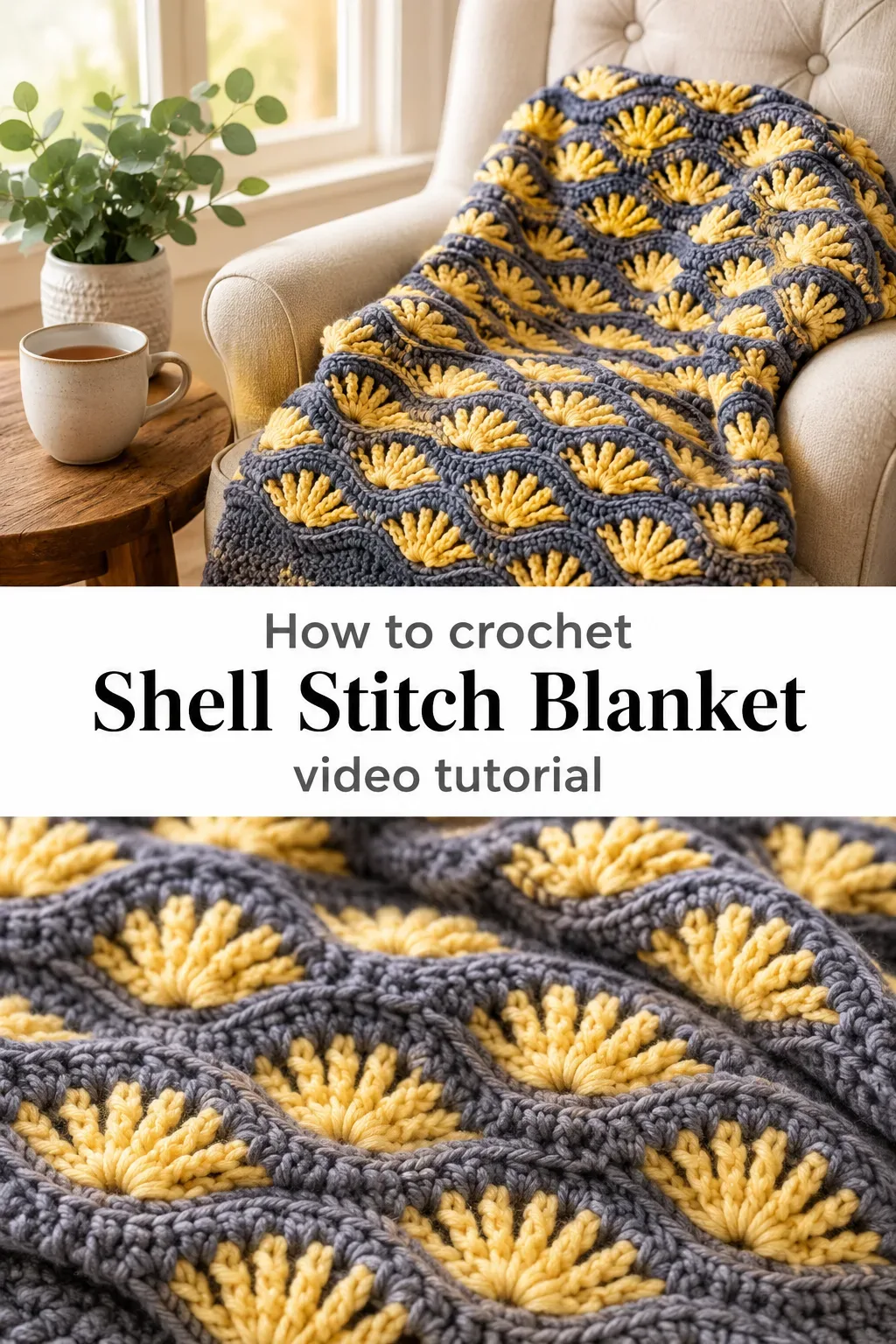 Crochet Shell Stitch Blanket: A Timeless Textured Treasure