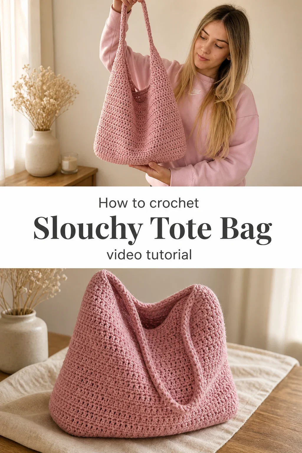 Crochet Slouchy Tote Bag: A Chic Everyday Essential