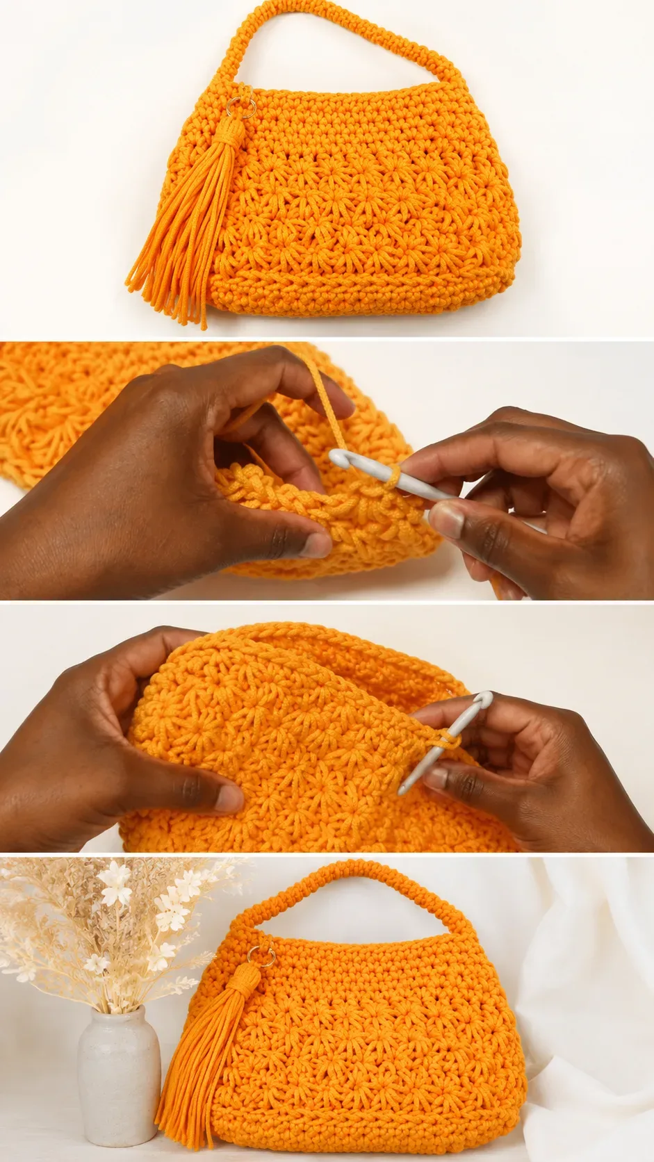 Crochet Starburst Bag: A Bold and Beautiful Accessory pattern