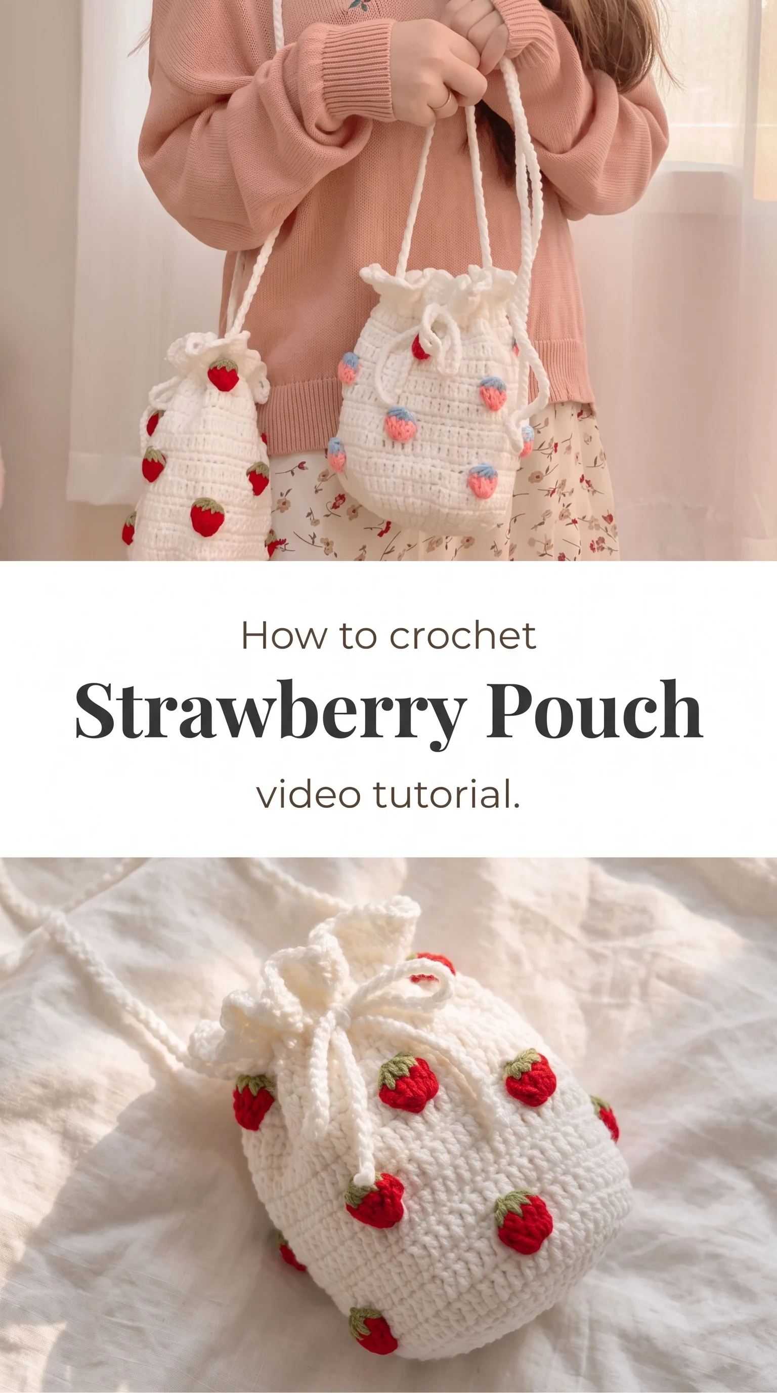 Crochet Strawberry Pouch: A Sweet and Charming Accessory