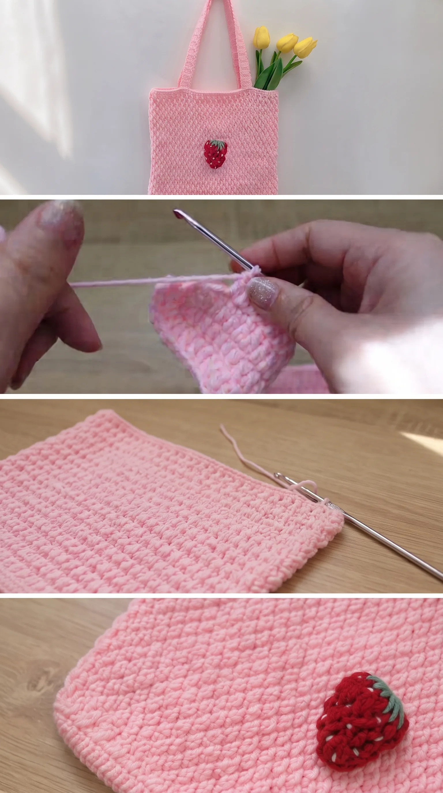 Crochet Strawberry Tote Bag: A Sweet Summer Essential pattern