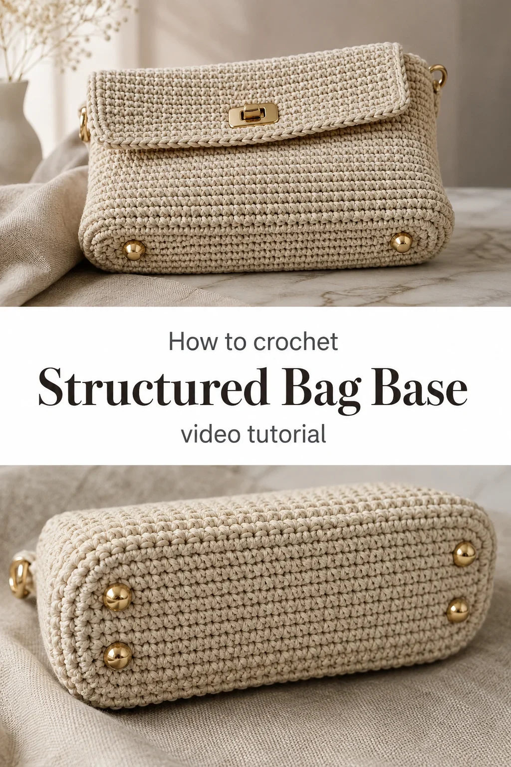 Crochet Structured Bag Base: A Chic Handmade Foundation