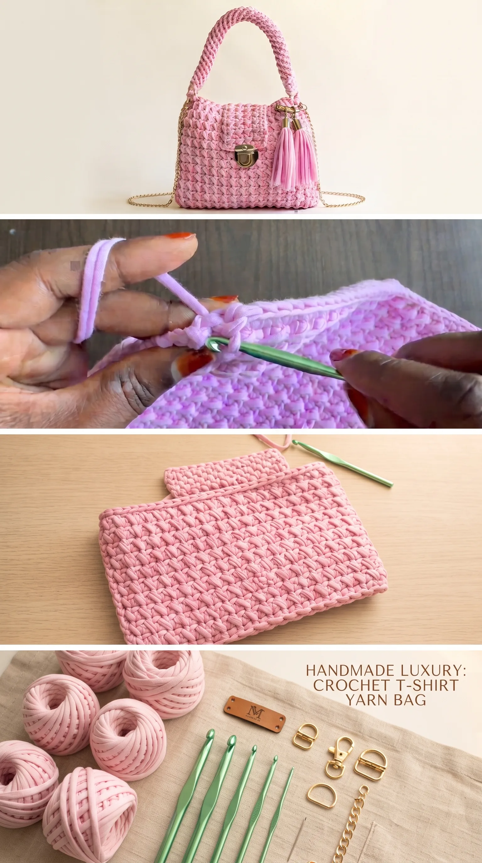 Crochet T-Shirt Handbag: A Chic and Playful Treasure pattern