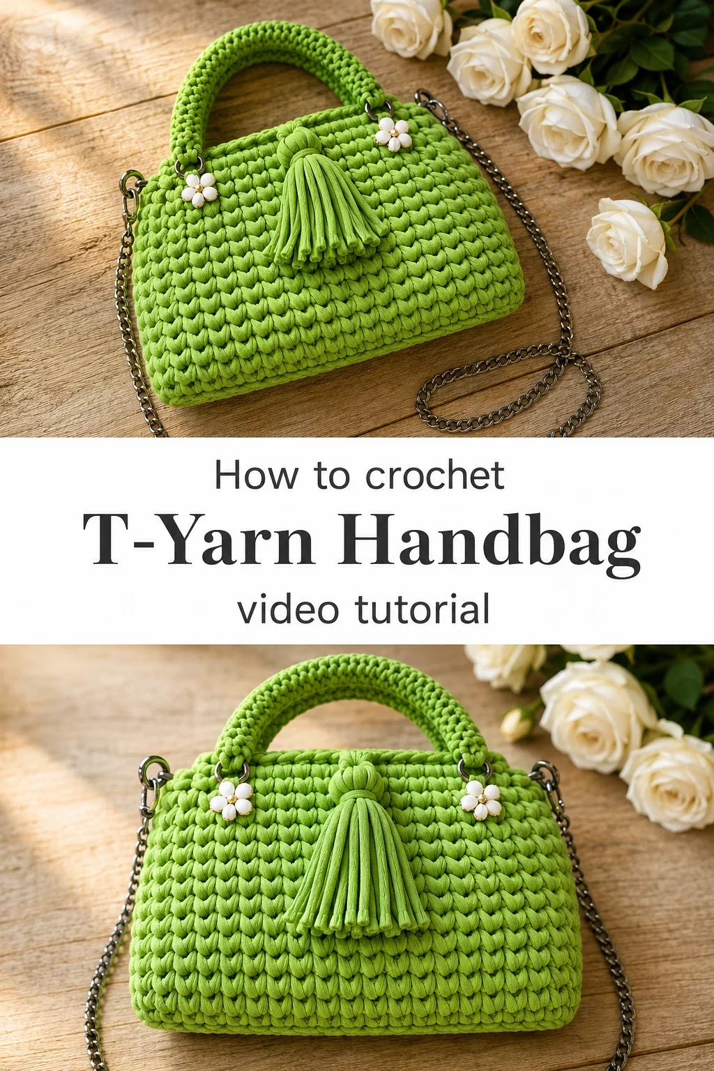 Crochet T-Yarn Handbag: A Chic and Vibrant Treasure
