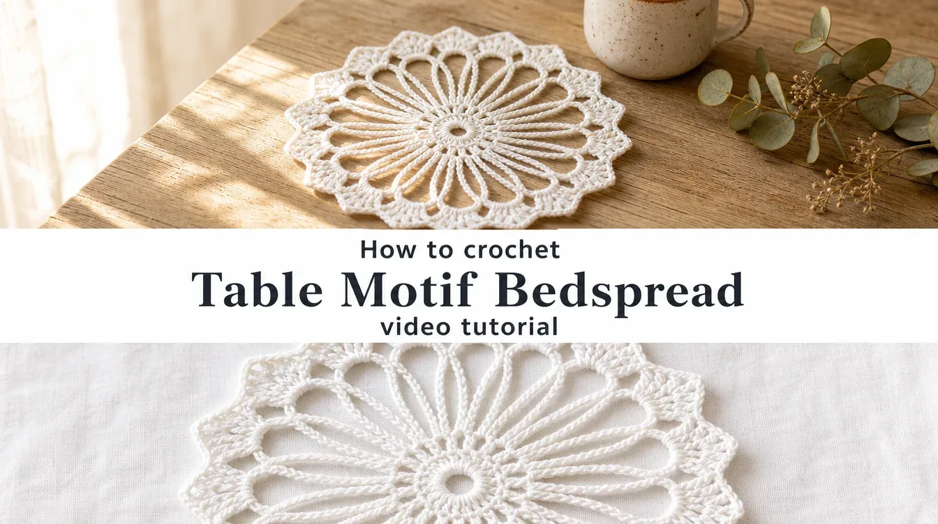 Crochet Table Motif Bedspread: A Chic Timeless Accent