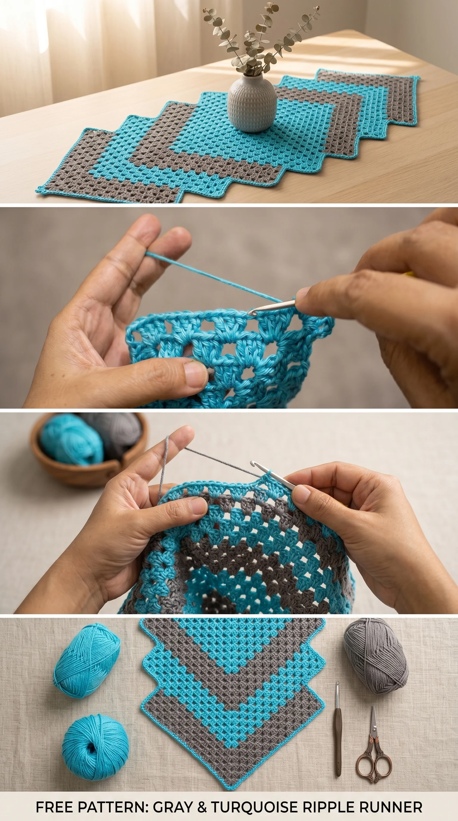 Crochet Table Runner: A Modern Dining Accent pattern