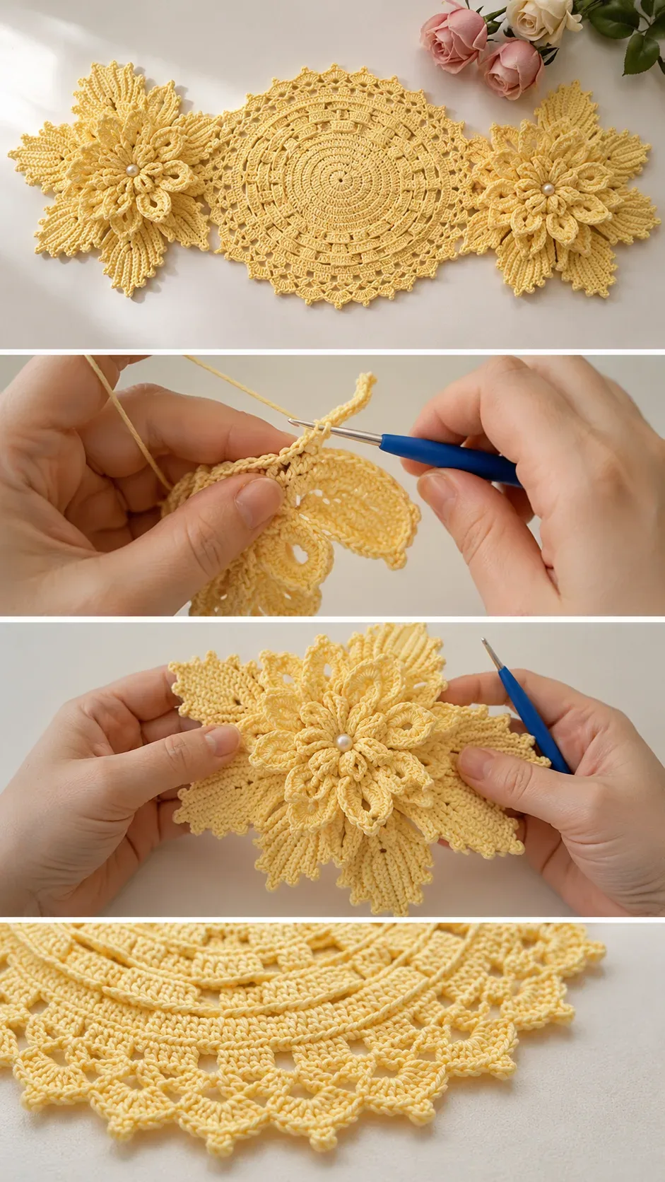 Crochet Table Runner: A Timeless and Elegant Centerpiece pattern