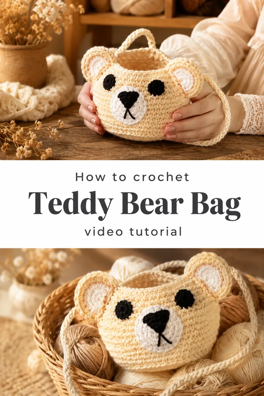 Crochet Teddy Bear Bag: A Sweet and Charming Keepsake