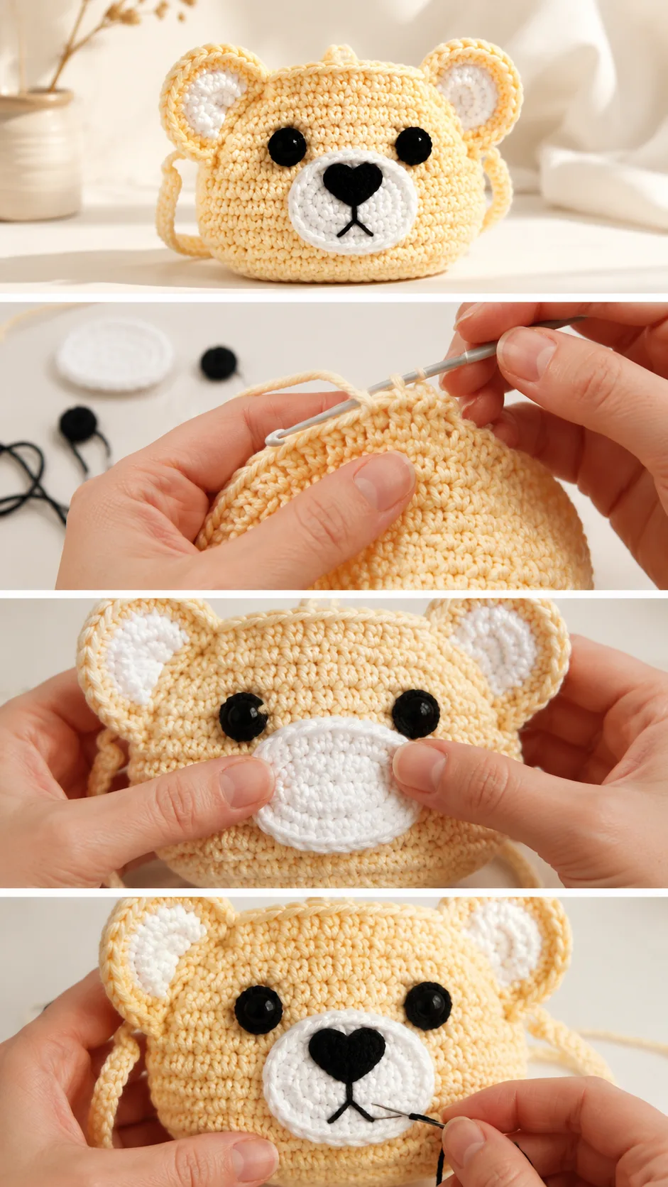 Crochet Teddy Bear Bag: A Sweet and Charming Keepsake pattern