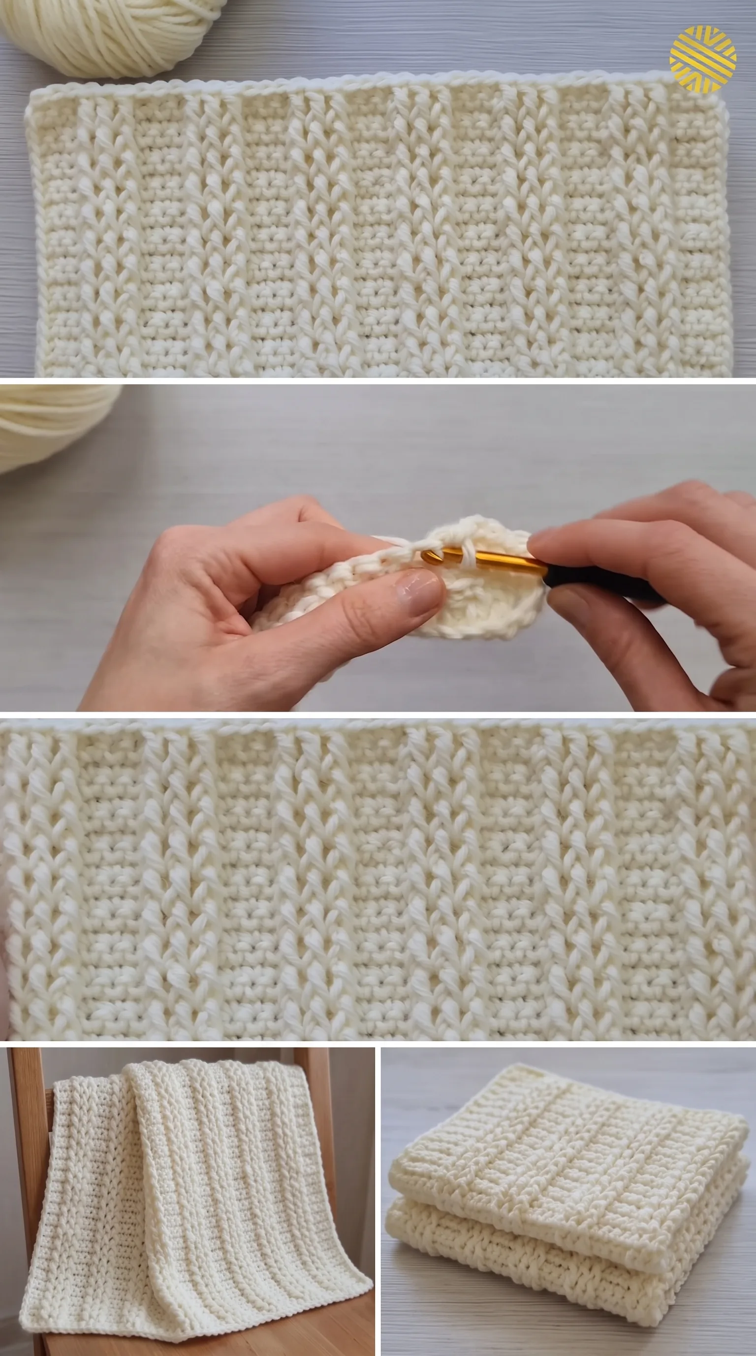 Crochet Textured Baby Blanket: A Timeless Handmade Treasure pattern