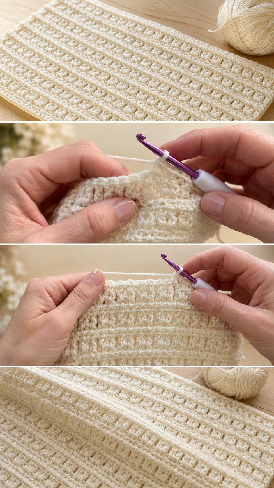 Crochet Textured Blanket: A Splendid Timeless Classic pattern