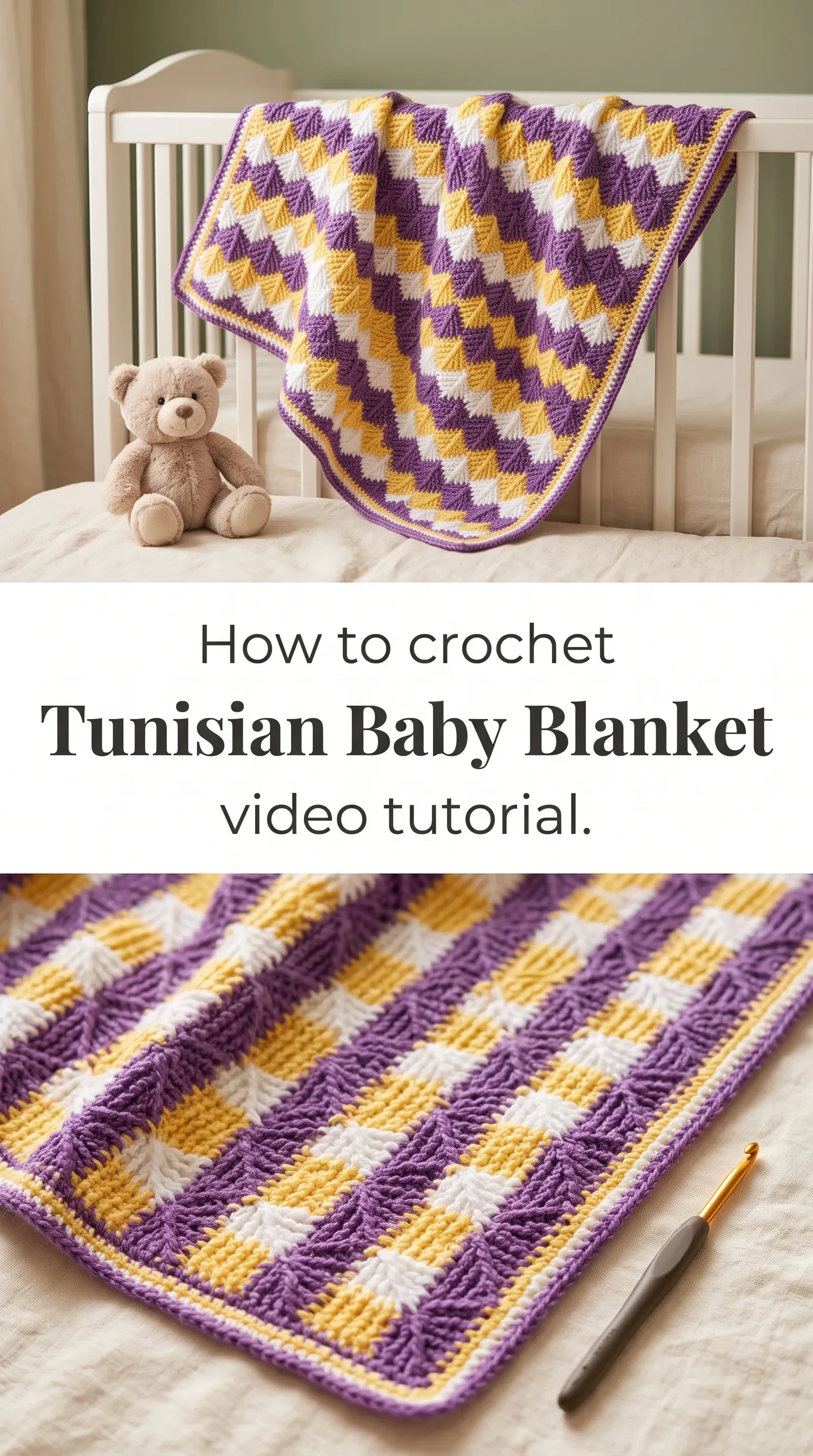 Crochet Tunisian Baby Blanket: A Soft and Colorful Treasure