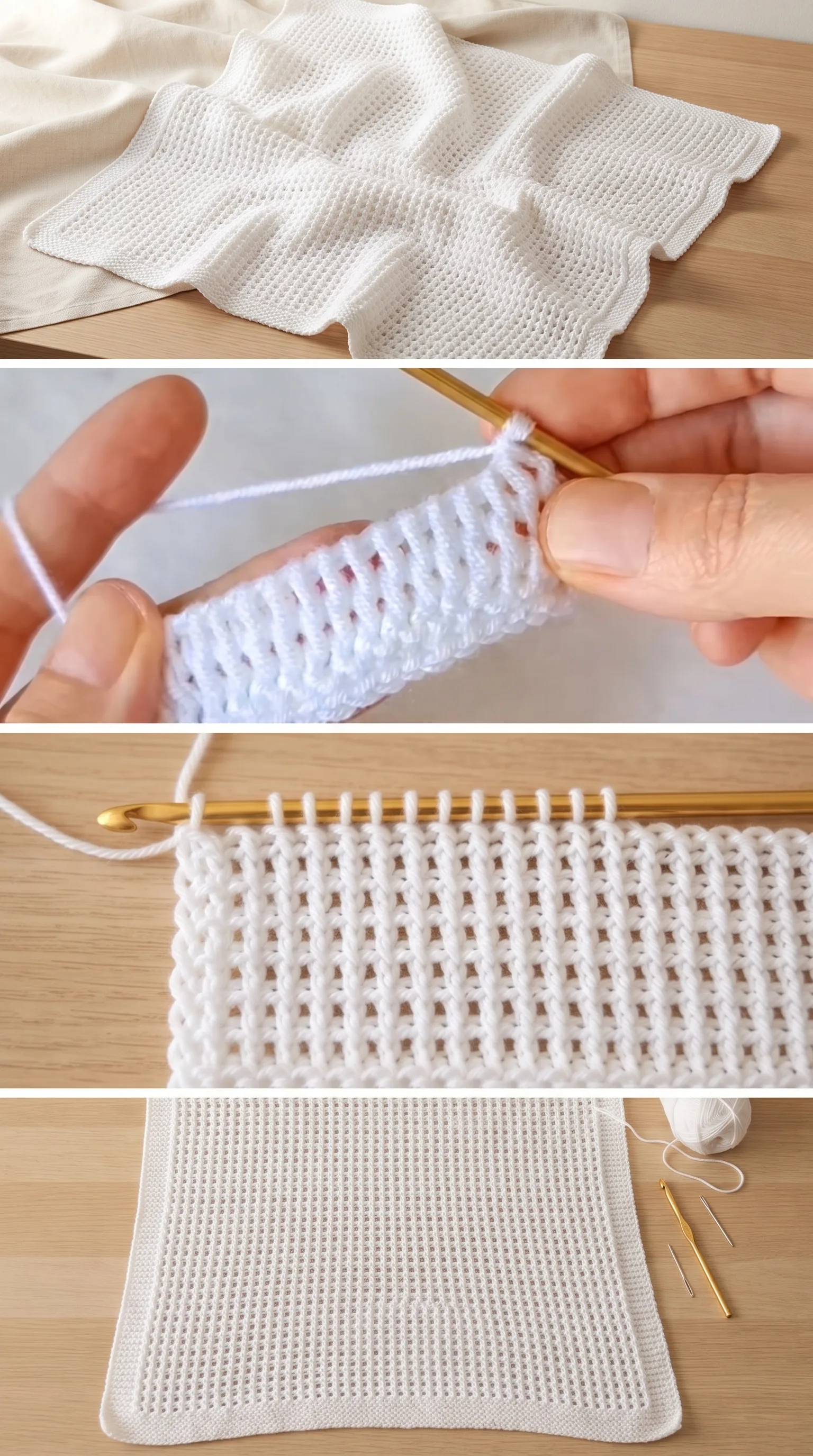 Crochet Tunisian Baby Blanket: A Soft and Timeless Treasure pattern