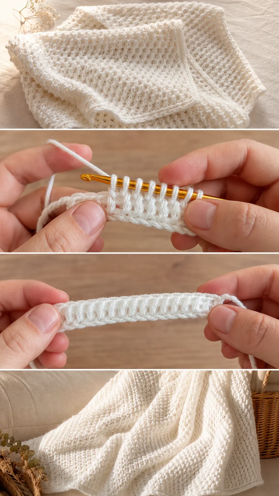 Crochet Tunisian Baby Blanket: A Soft and Timeless Wrap pattern