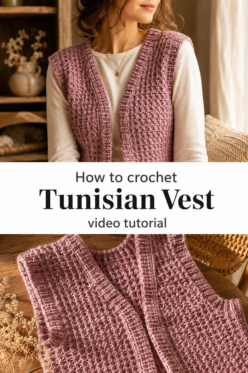 Crochet Tunisian Vest: A Timeless Textured Classic