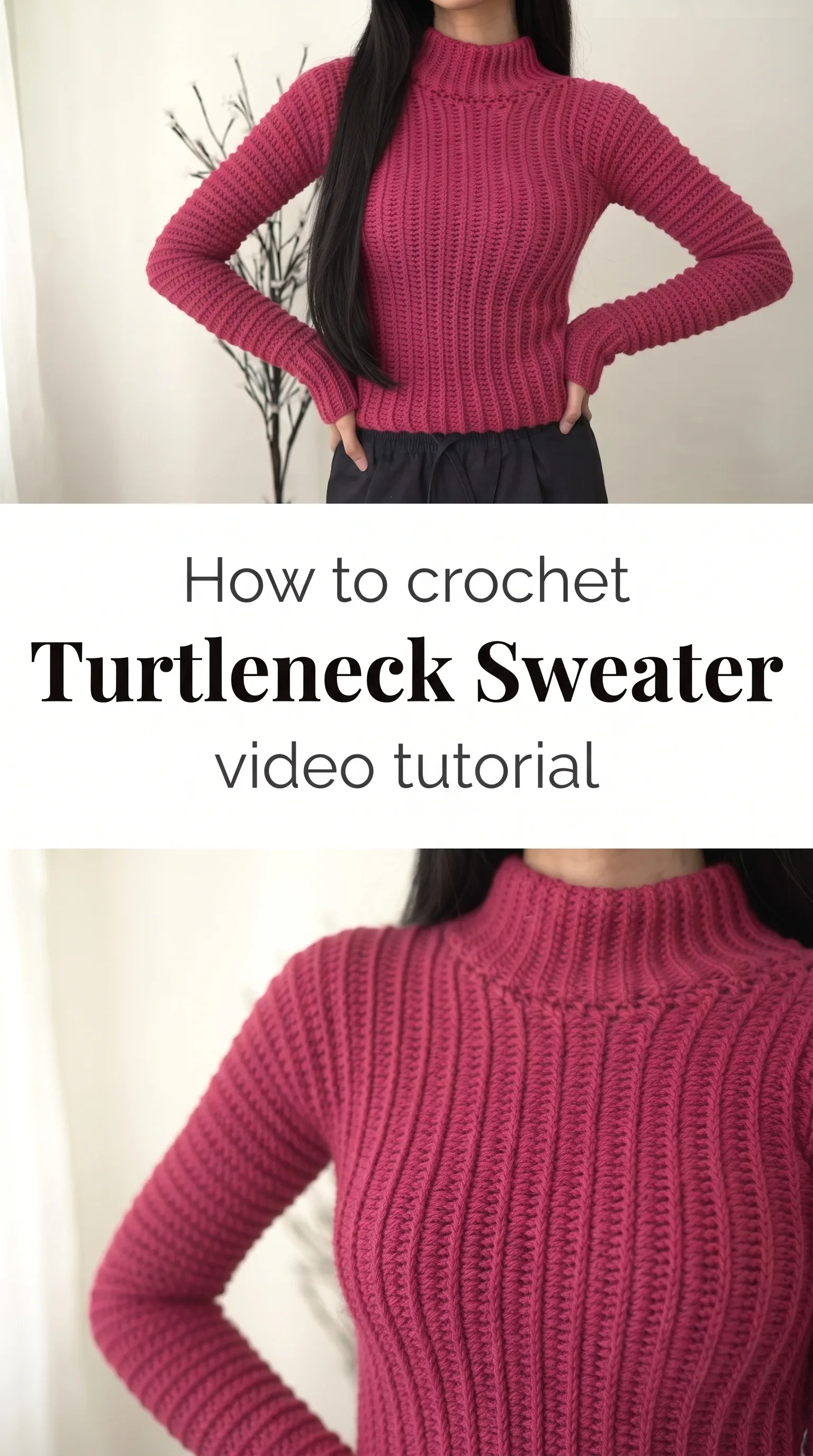 Crochet Turtleneck Sweater: A Warm and Chic Essential