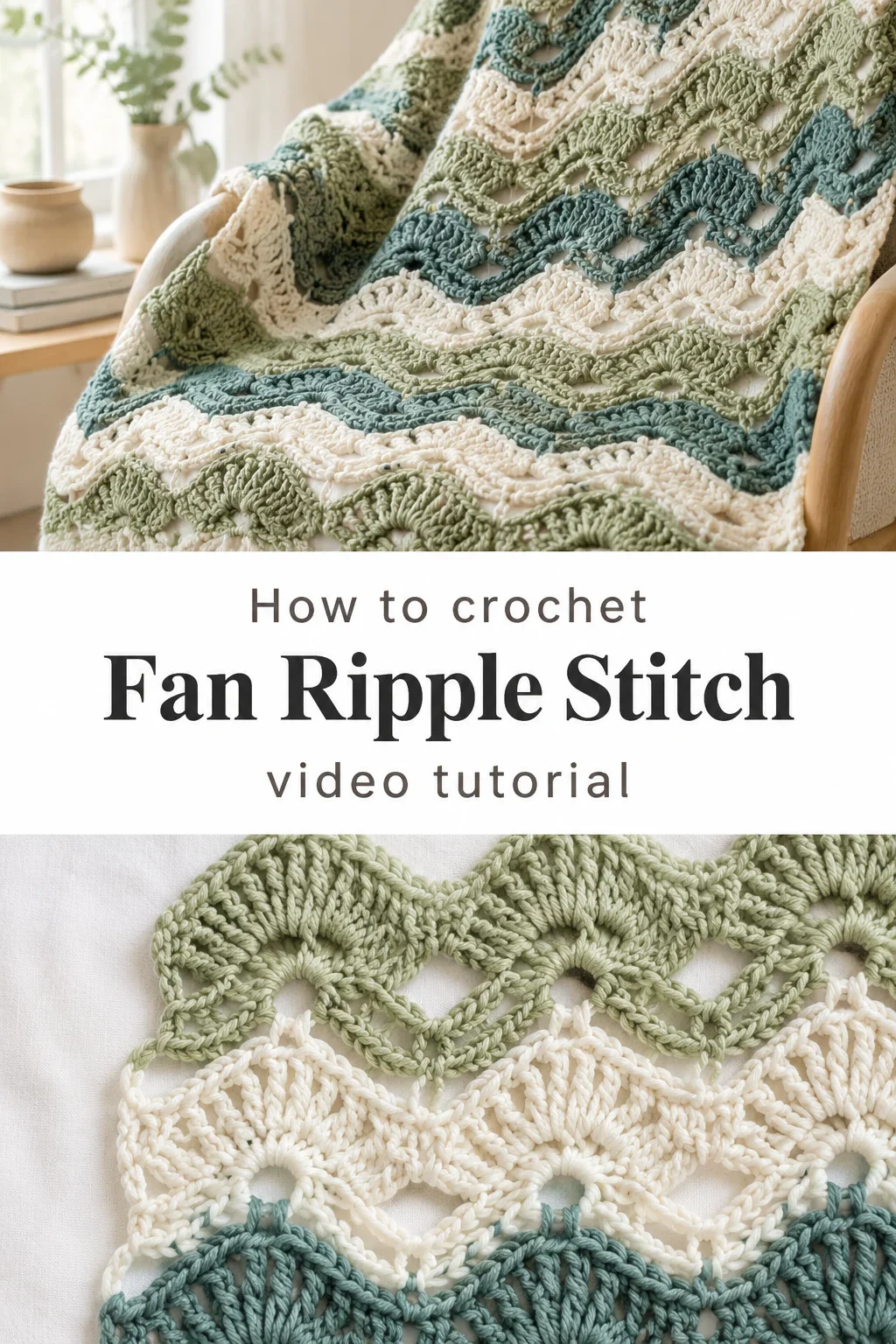 Crochet Vintage Fan Ripple Stitch: A Timeless Textured Classic
