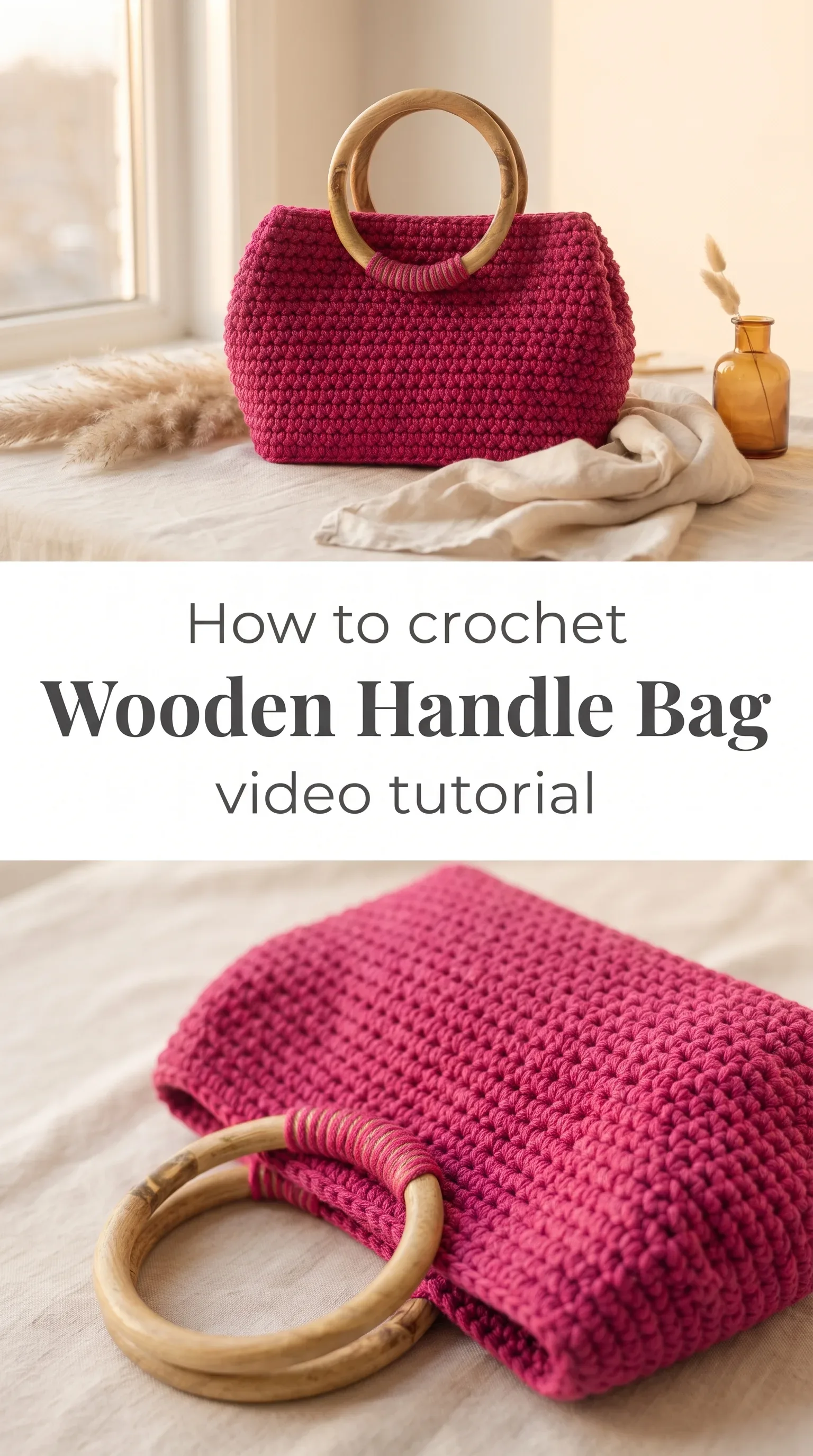 Crochet Wooden Handle Bag: A Chic Timeless Accessory