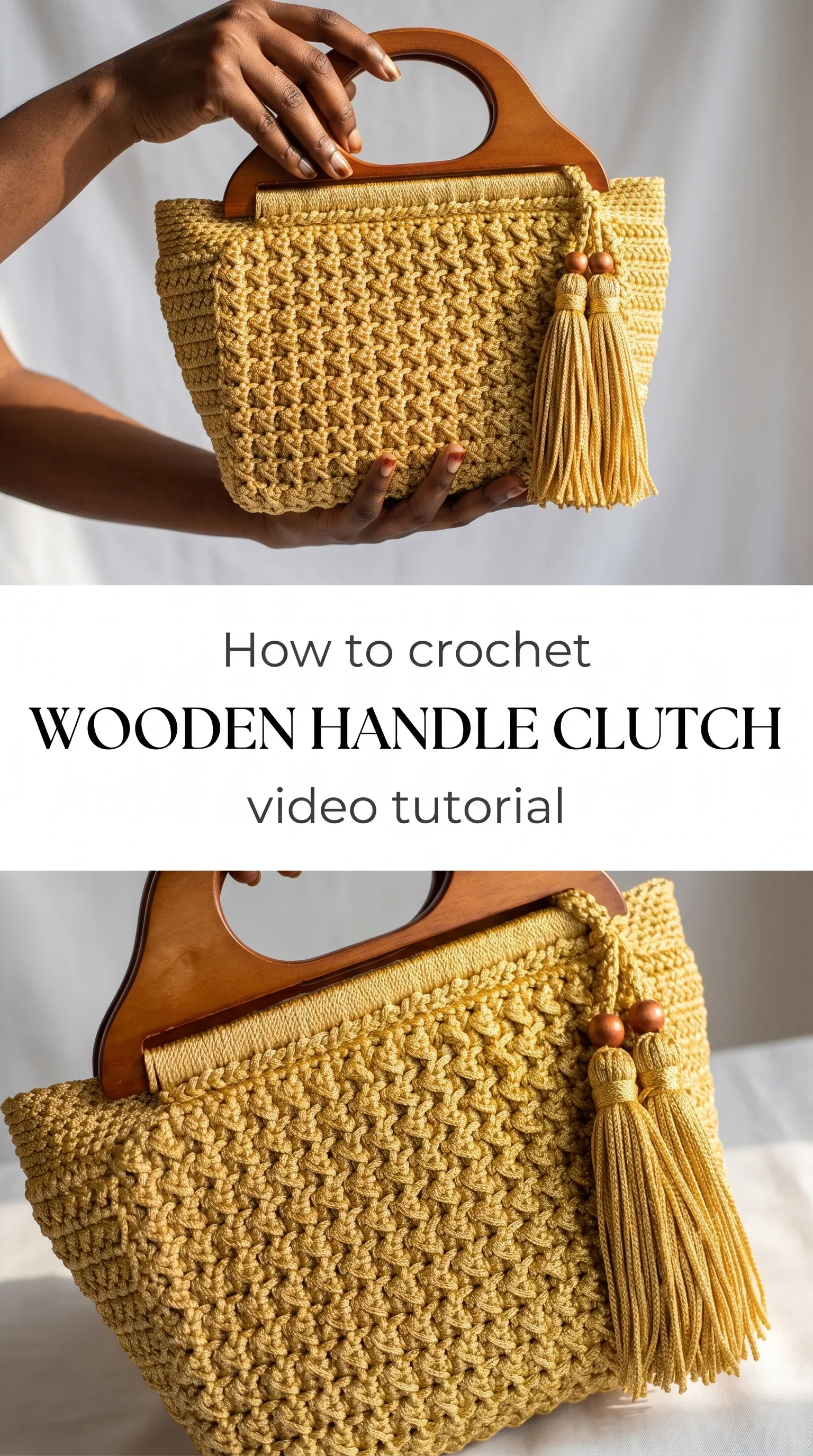 Crochet Wooden Handle Bag: A Gorgeous Handmade Accessory