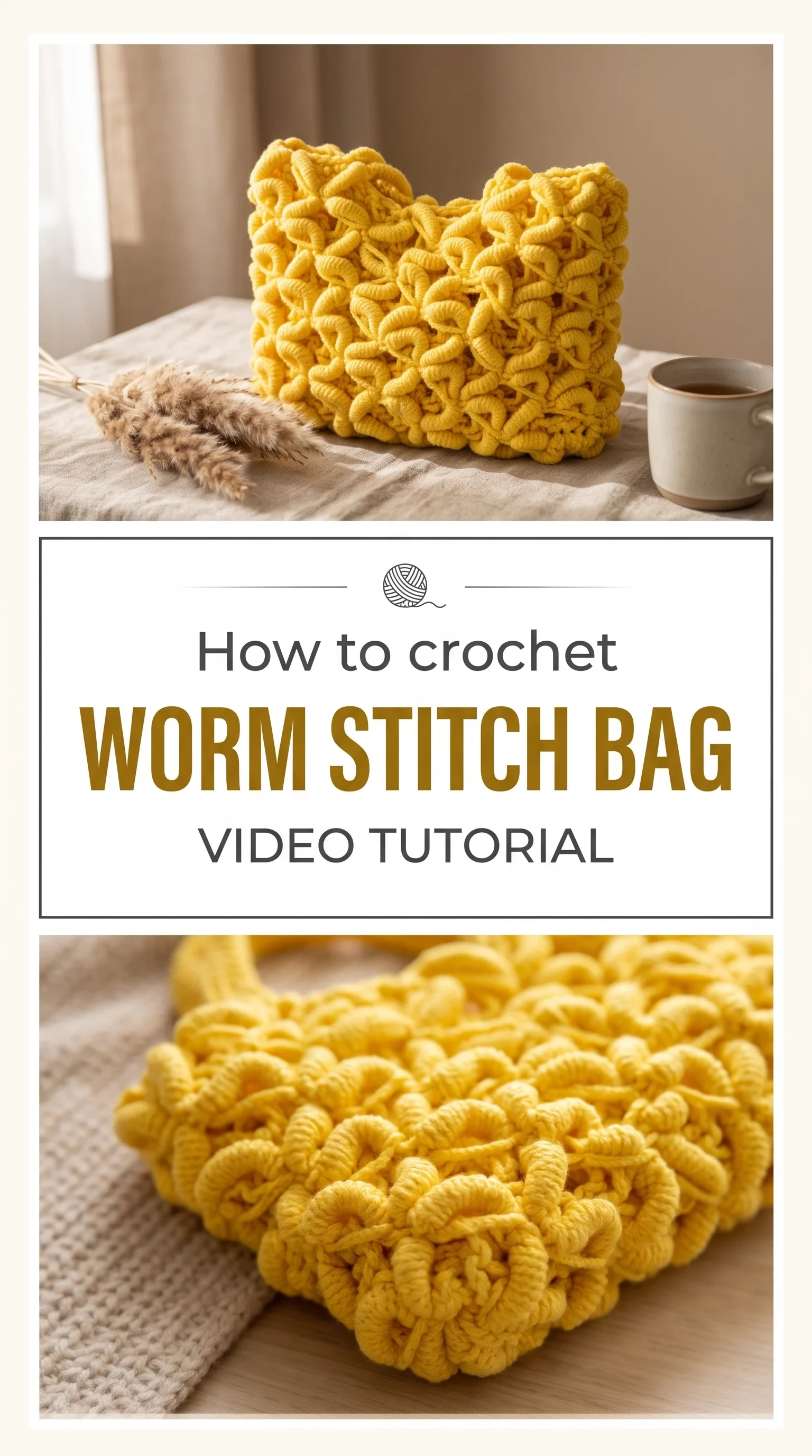 Crochet Worm Stitch Bag: A Textured Handmade Delight