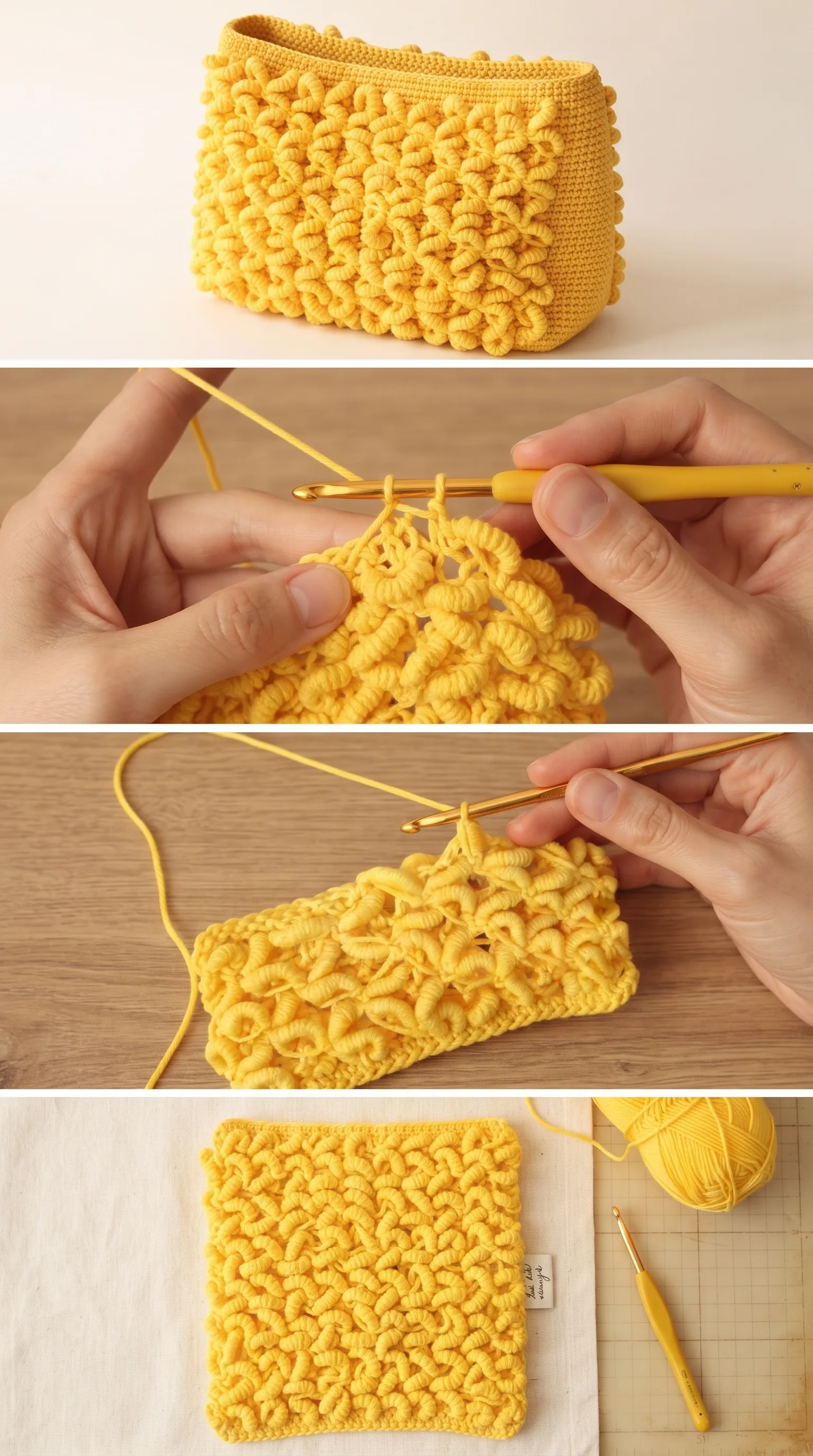 Crochet Worm Stitch Bag: A Textured Handmade Delight pattern