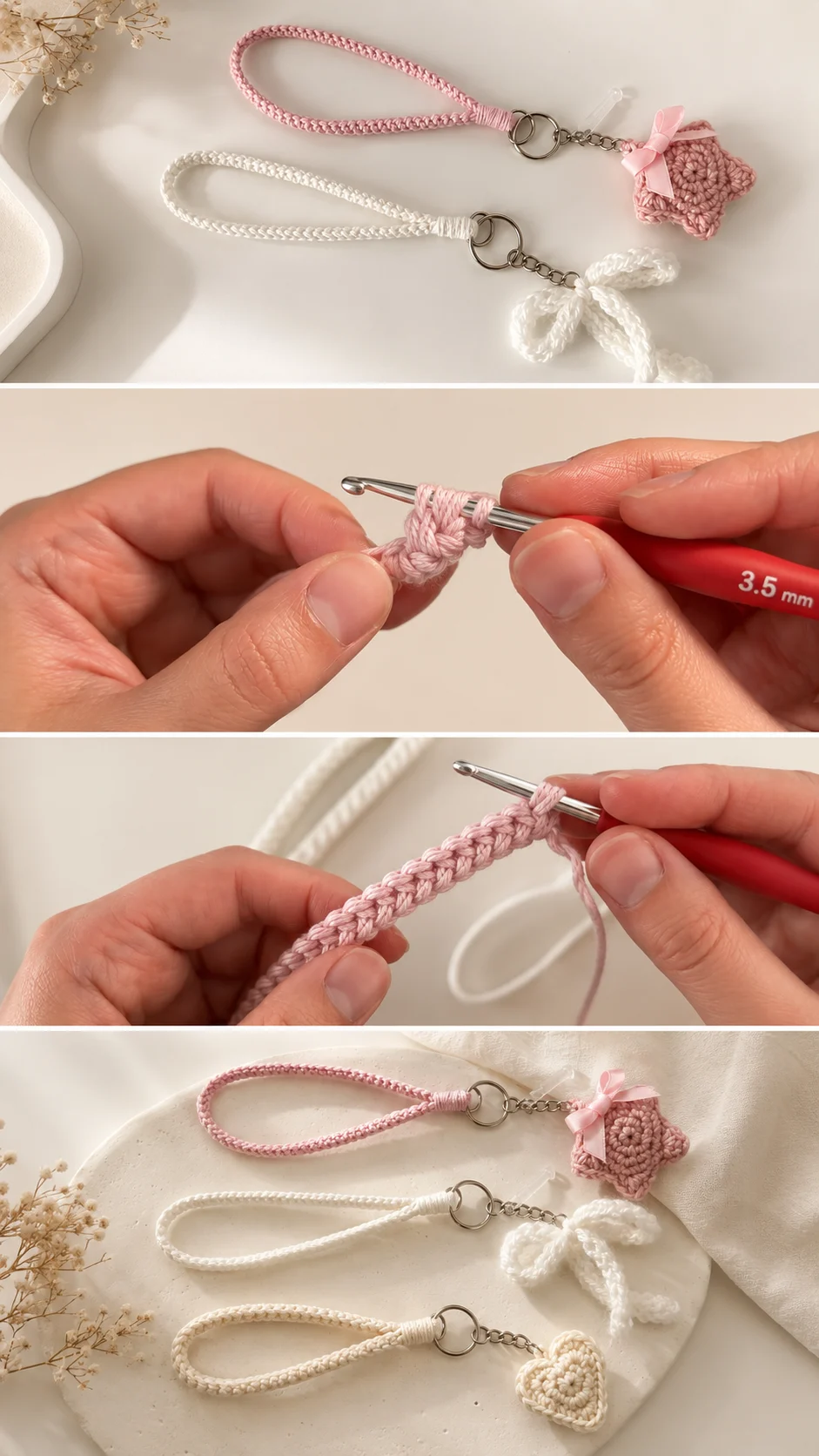 Crochet Wrist Keychain: A Charming Handmade Accent pattern