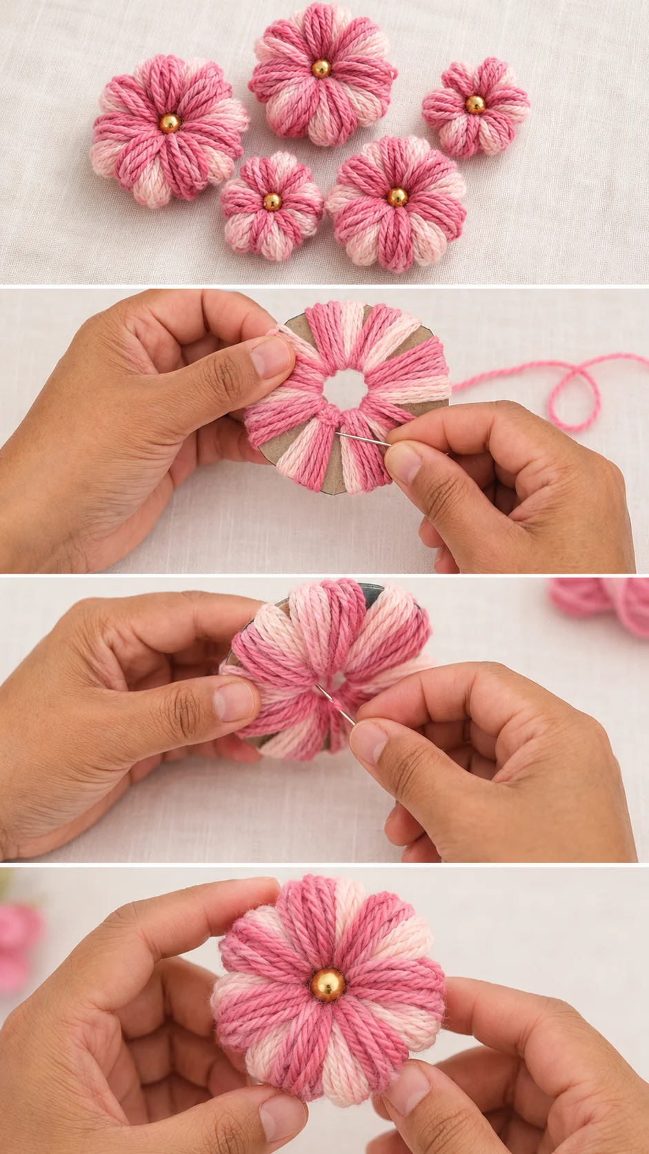 Crochet Yarn Flowers: A Charming Handcrafted Delight pattern