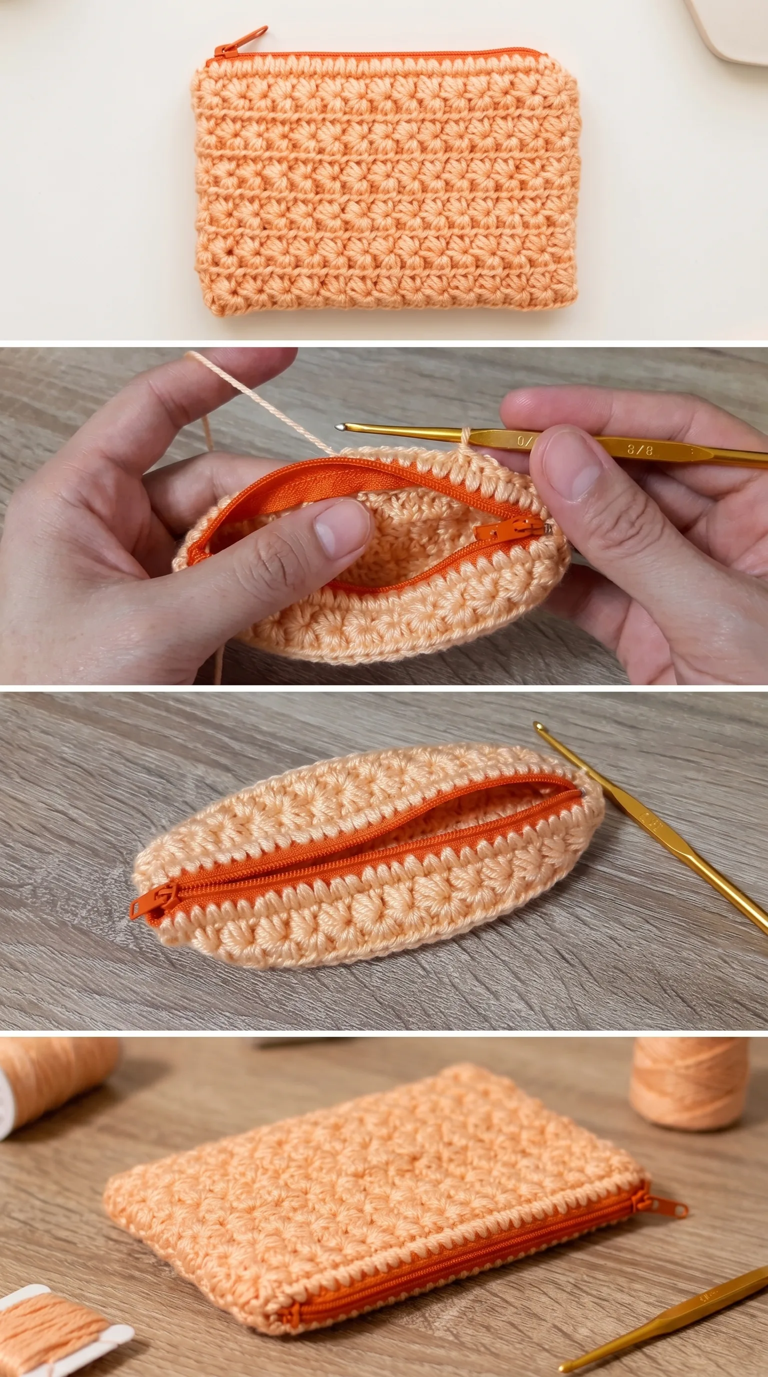 Crochet Zippered Purse: A Chic Handmade Accessory pattern